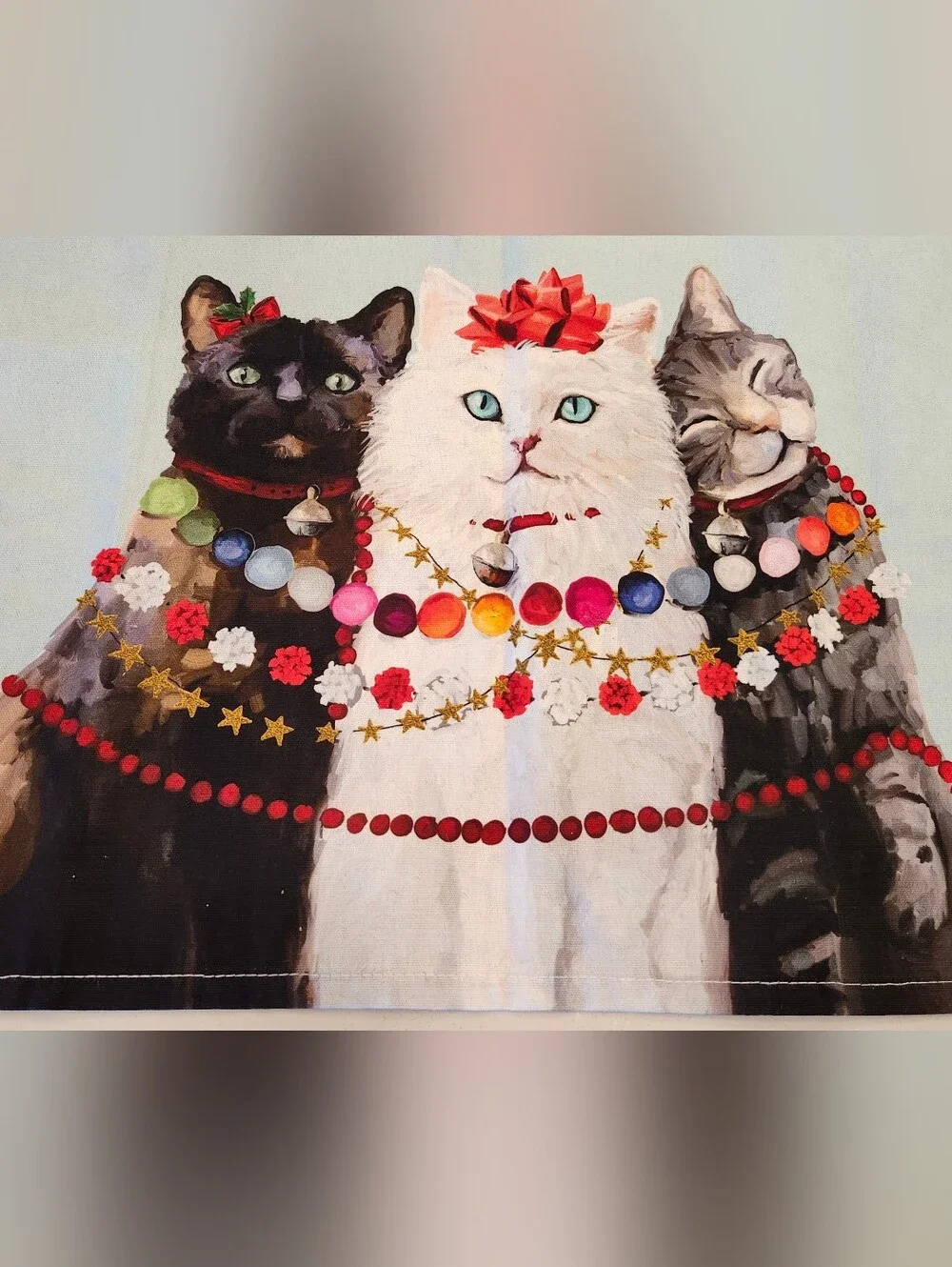 Christmas Cat Kitchen Towel